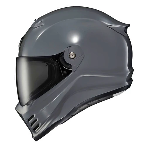 ScorpionEXO Covert FX Full Face Adult Motorcycle Helmet Street Fighter Style with Bluetooth Ready Speaker Pockets DOT ECE 22.06 Approved Unisex (Cement Grey XXX-Large)