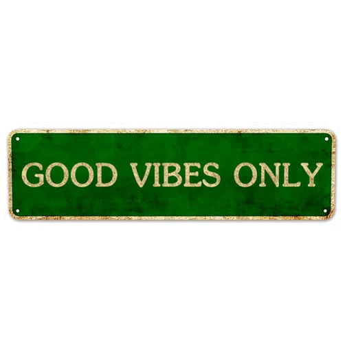 LINStore Good Vibes Only, Inspirational Quote Metallic Poster Motivational Art Poster Home Decor Wall Art, 4