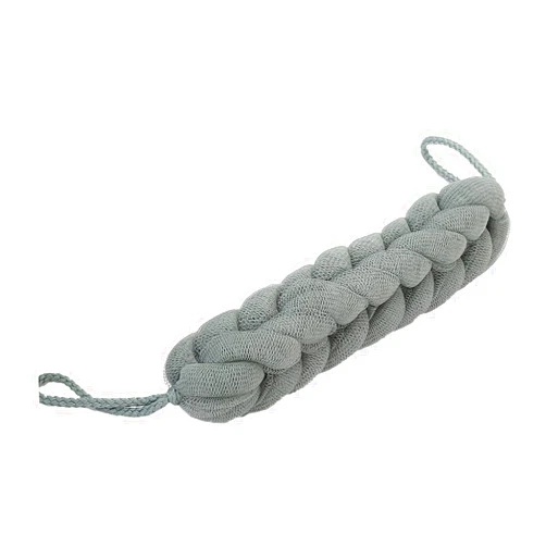 KOqwez33 Back Exfoliating Towel Glove Sponge Ball Scrubber Back Bath Sponge Stretchable Skin-Friendly PE Exfoliating Loofah Back Scrubber for Bathroom - Greyish Green