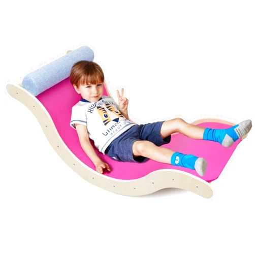 Bbgroundgrm Kids Rocking Chairs, Lightweight Rocking Floor with Pillow, Toddler Chaise Lounge Chair for Toddlers, Children, and Kids
