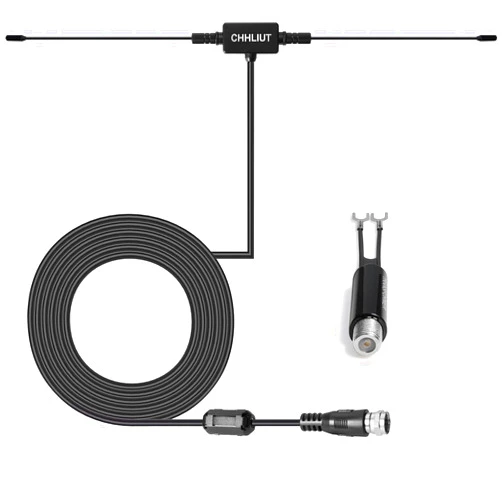 CHHLIUT Universal FM Radio Dipole Antenna, 75 Ohm, 16ft, Screw F Male Plug for Home AV Audio Stereo Receiver Indoor