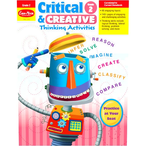 Evan-Moor Educational Publishers Evan-Moor Critical and Creative Thinking Activities Teacher's Resource Book, Grade 2 (Critical and Creating Thinking Activities)