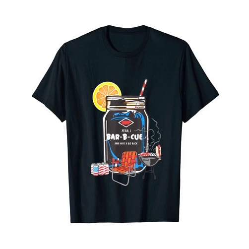 Super Tate Homie Designs Yeah, I Bar-B-Cue And Have A Big Rack Jar Novelty Humor T-Shirt