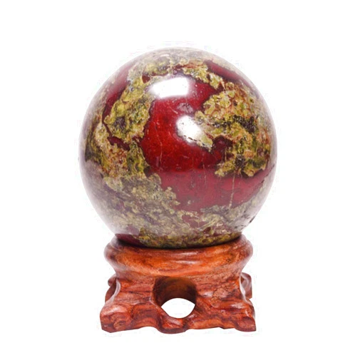 OLDHZTPGQX Ornament 1pc Natural Crystal Sphere Dragon Blood Stone Ball for Decoration for Fengshui，，Decoration，Gift，Decoration
