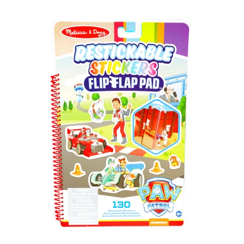 Melissa & Doug PAW Patrol Restickable Sticker Book Classic Missions | Activity Pad | 3+ | Gift for Boy or Girl