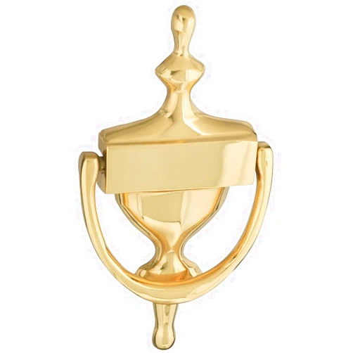 National Hardware N197-939 V1914 Door Knocker in Solid Brass