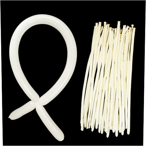 Tangser 260 Balloons White, Long Balloons, Twisting Balloons, 260q Balloon, Skinny Balloons, Globos Largos 100 Pcs for Balloons Animal, Balloon ties, Tying Balloons Arch