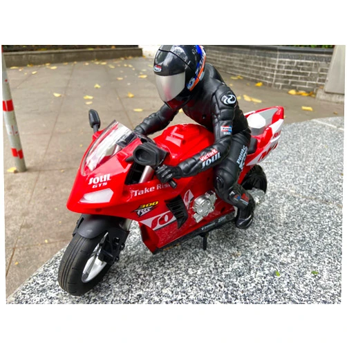 SOWOFA Super Large 35CM Remote Control Motorcycle Professional RC Stunt Drift Motorcycle Auto Balance Motorcycle Boy Girl Gift Motorcycle Model Exercise