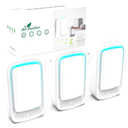 JOSTART Air Ionizers for Home (3 Pack), Negative Ion Generator, Quiet Air Freshener for Bedroom, Office, Kitchen, Portable Air Filter Odor, Smoke Dust, Pets, Eliminator, Mini Air Cleaner