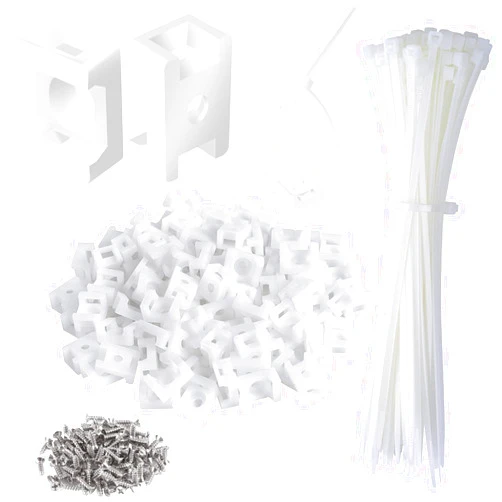 XHF 100 Pcs Cable Zip Tie Saddle Type Mounts Base with 100 Pcs 8