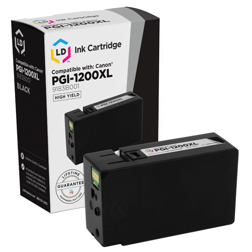 LD Compatible Replacement for Canon PGI-1200XL / 9183B001 High Yield Black Inkjet Cartridge for use in Canon Maxify MB2020, and MB2320 Printers