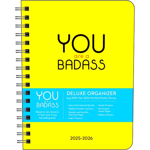 By Jen Sincero (Author) You Are a Badass Deluxe Organizer 17-Month 2025-2026 Weekly/Monthly Planner