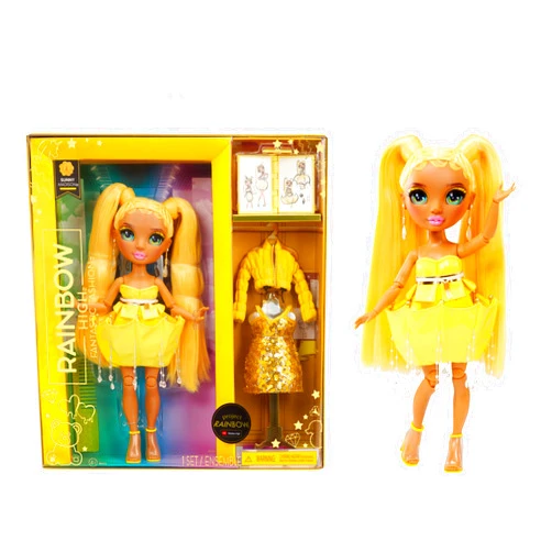 Rainbow High Fantastic Fashion Sunny Madison – Yellow 11” Fashion Doll and Playset with 2 Complete Doll Outfits, and Fashion Play Accessories, Great Gift for Kids 4-12 Years Old