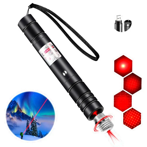 Rumcut Laser Pointer High Power, Red Laser Pointer Indicator Light, Long Range Lazer Pointer for Hiking, USB Charge-Red