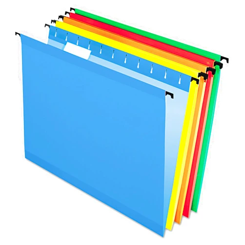 Pendaflex SureHook Reinforced Hanging Folders, Letter Size, Assorted Colors, 20 per Box (6152 1/5 ASST)