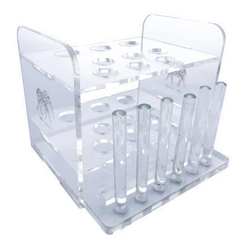 Tililly Concepts Aquarium Test Tube Holder, Hand-Made Rack w/ 6 Cap Holders for use w/API and TC Glass Test Tubes