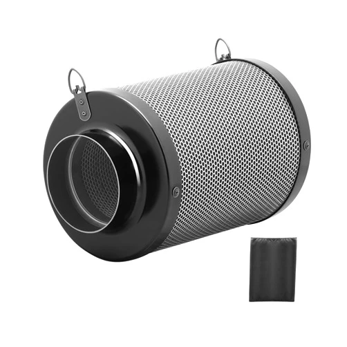 iPower 4 Inch Air Carbon Filter Odor Control with Australia Virgin Premium Charcoal and Reversible Flange for Inline Duct Fan/Grow Tent/Hydroponics, 4