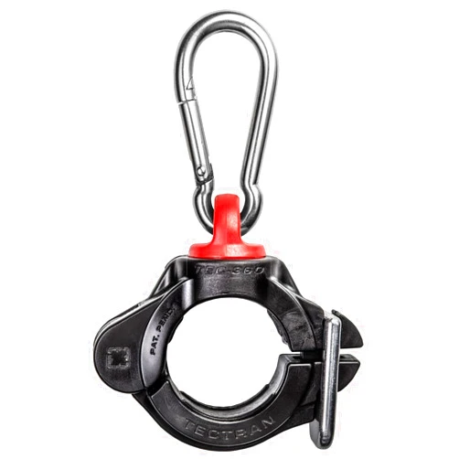 Tectran 3-In-1 AirPower Line TEC-360® Clamp | 360° Swivel | Stainless Steel Clip | Black | Tectran 9890ST360