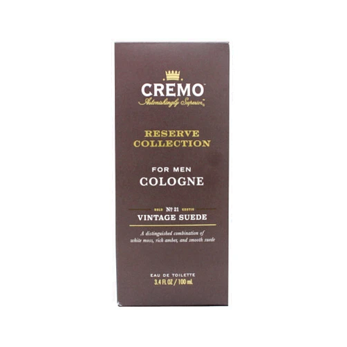 Cremo Cologne for Men, Reserve Collection, No. 21 Bold Exotic, Vintage Suede, 3.4 fl oz (Pack of 2)