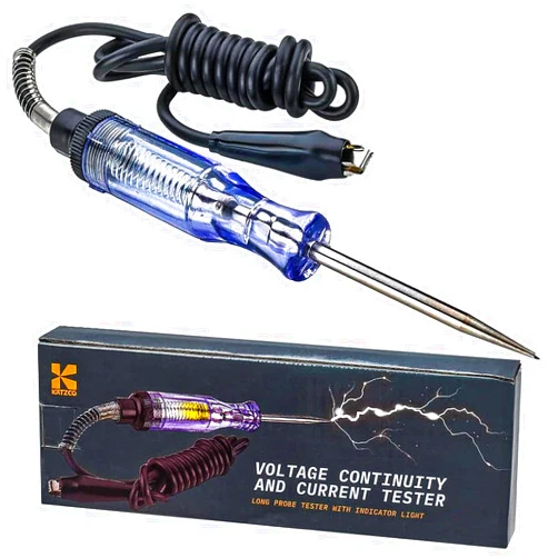 Katzco Voltage Continuity & Current Tester - 6-12 V DC - 24 V AC - Heavy Duty - 54