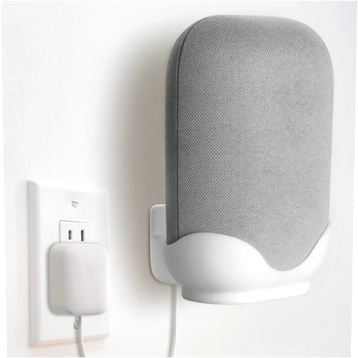 VOMA Speaker Wall Mount Shelf Compatible with Google Nest Audio, Wall Stand Accessories, Quick and Easy Installation, Space Saving, No Drilling Holes, Fully ABS Constructions White