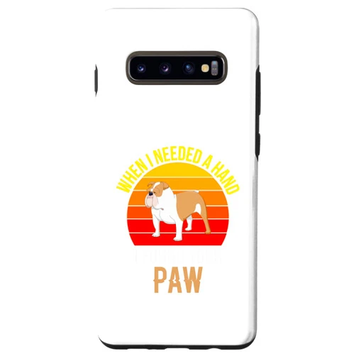 Funny Dog Themed Tees Galaxy S10+ Funny Cat Lover Tees -When I Needed A Hand I Found Your Paw Case