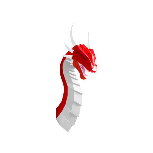 Waselia Standing Dragon with Wing Wall Decor, DIY Papercraft Cardboard Animal 3D Head Wall Mount Paper Garden Decor