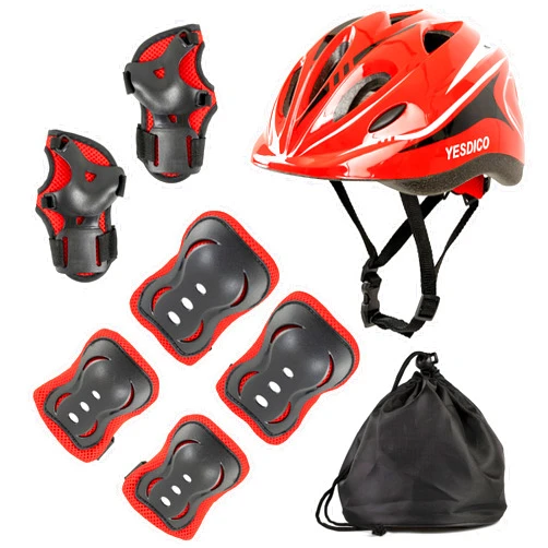 YESDICO Kids Protective Gear Adjustable Protective Helmet Kids Carrying Bag CPSC Certified for 5-12 Years Elbow and Knee Pads for Kids Wrist Guard Outdoor Sports Safety Bike Scooters Skateboards Rollerblade