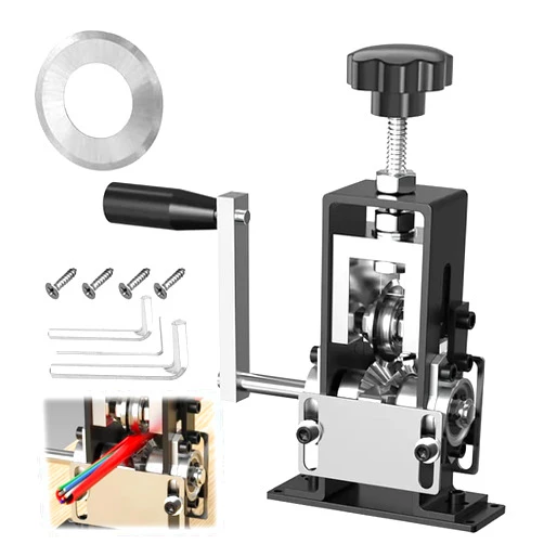 LHLWCCP Manual Wire Cable Stripper Machine, Copper Wire Stripping Machine 0.06-1 Inches, Wire Peeler Stripers Electrical, Drill Powered Hand Crank Wire Stripper Tool, Wire Stripper for Scrap Copper Recycling