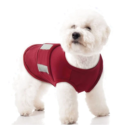 MIGOHI Dog Anxiety Vest,Soft Dog Anxiety Relief Coat,Calming Vest Wrap for Thunderstorm,Fireworks,Travel and Separation,Anxiety Relief for Dogs,Dog Firework Anxiety Relief for Small Dogs,XS,Bordeaux