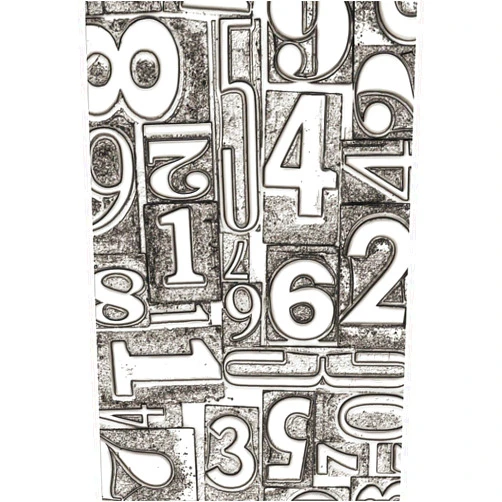 Sizzix Sizzx 3-D Texture Fades Embossing Folder Numbered by Tim Holtz | 665753 | Chapter 3 2022, Multicolor