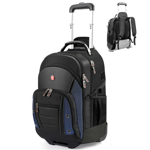 star cloud Rolling Backpack with Wheels, USB & Type-C Charging Port, 21x14x9 Water Resistant Wheeled Backpack, 17.3