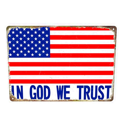 mokarier Vintage In God We Trust Tin Sign for Man Cave Garage Bedroom Office Decor Room Decor Signs Outdoor Wall Plaques 8