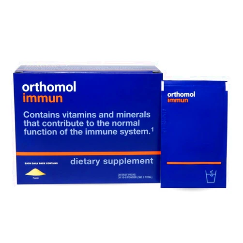 Orthomol Immun, Immune Support Supplement, Daily Immune System Booster, Vitamins A, B, C, D, E, Zinc, Selenium & Iodine, 30-Day Supply of Powder Packets