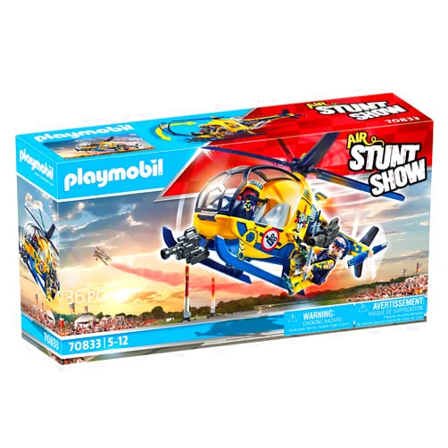 Playmobil Air Stunt Show Helicopter with Film Crew