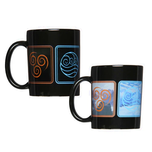 Seven Times Six Avatar The Last Airbender Nation Emblems Heat Reactive Color Changing Tea Coffee Mug Cup
