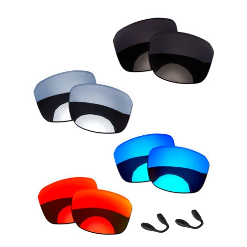 OOWLIT 4 Pairs Replacement Sunglass Lenses & Nose Pads Compatible with Oakley Split Shot OO9416 Polarized