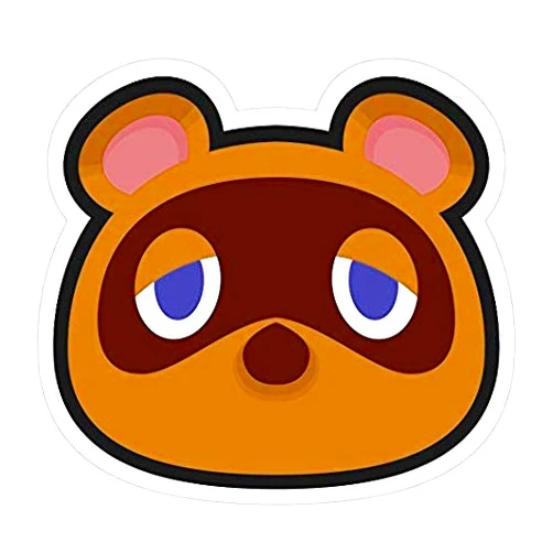Decals Tom Nook Animal Crossing, Tom Nook Decal Sticker - Sticker Graphic - Auto, Wall, Laptop, Cell, Truck Sticker for Windows, Cars, Trucks