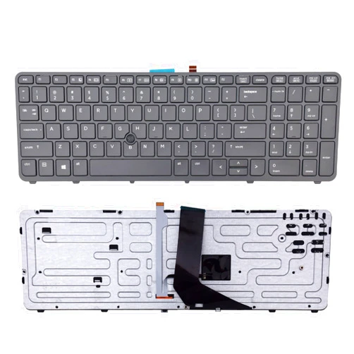 SUNMALL Replacement Keyboard Compatible with HP ZBook 15 G1 G2 17 G1 G2 Series PK130TK1A00 SK7123BL MP-12P23USJ698W PK130TK2A00 733688-001 with Pointer and Backlight