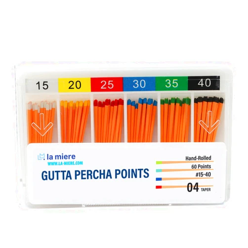 LA MIERE Dental Gutta Percha Points .04 Taper, #15-40, 60P