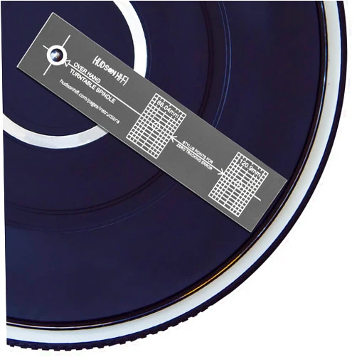 Hudson Hi-Fi Turntable Phonograph LP Phono Cartridge Stylus Alignment Protractor Tool (Protactor Mirrored)
