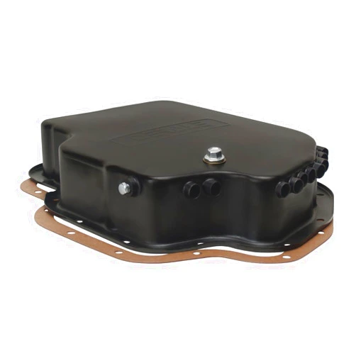 Derale 14201 Transmission Cooling Pan for GM Turbo 400 Standard Pan - Black