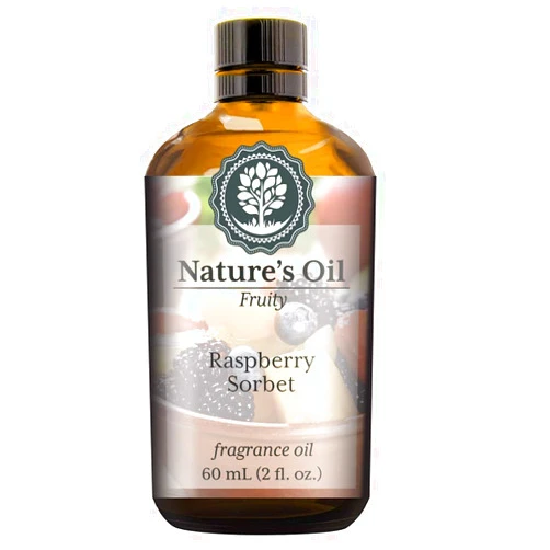 Nature's Oil Raspberry Sorbet Fragrance Oil (60ml) For Diffusers, Soap Making, Candles, Lotion, Home Scents, Linen Spray, Bath Bombs, Slime