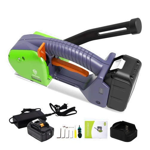 GOYOJO Electric Strapping Tool Packaging Strapping Machine No Sub-Banding Handheld Strapping Machine for PP & PET Belt Width 1/2