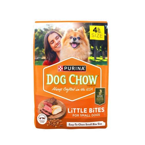 Dog Chow Purina Dog Chow Little Bites With Real Chicken And Beef Small Breed Dry Dog Food - (Pack of 4) 4 lb. Bags