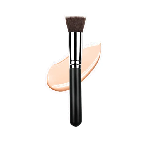 Ksvsonrvi Flat Kabuki Foundation Brush, Soft Premium Makeup Brush Cosmetic Tool, Black