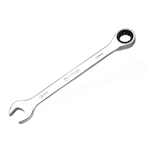 DURATECH 12mm Ratcheting Combination Wrench, SAE, 72-Tooth, 12-Point, CR-V Constructed with Mirror Polish
