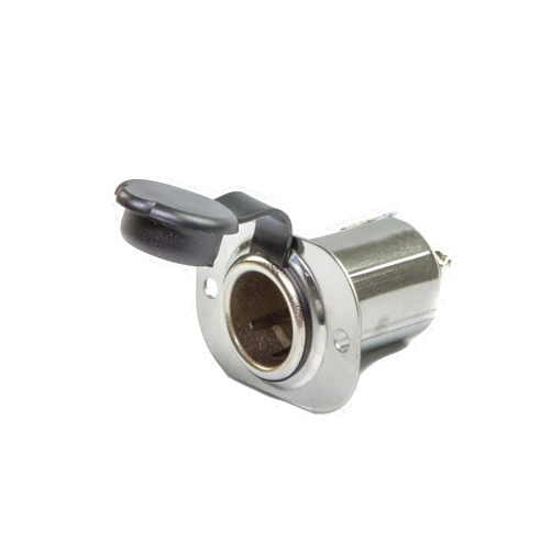 Whitecap S-8074C Stainless Steel Power Receptacle with Cap - 12V