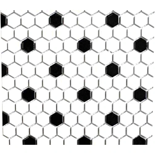 Squarefeet Depot Retro Hexagon Porcelain Mosaic Floor and Wall Tile, 10.25