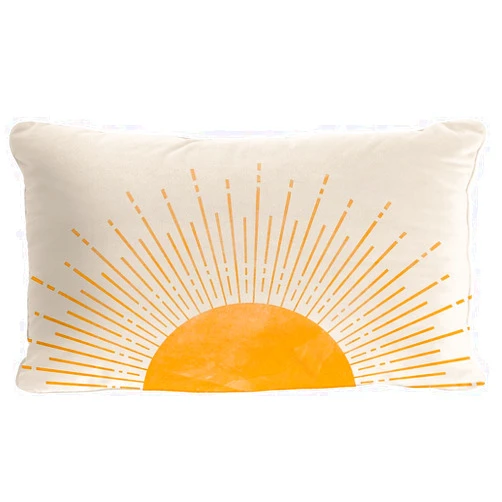 OGILRE Sun Sunrise Sunshine Abstract Home Girls Bedroom Decorations Soft Throw Pillow Cover, Sunset Pillow Case Pillowcase, 12x20 Inch